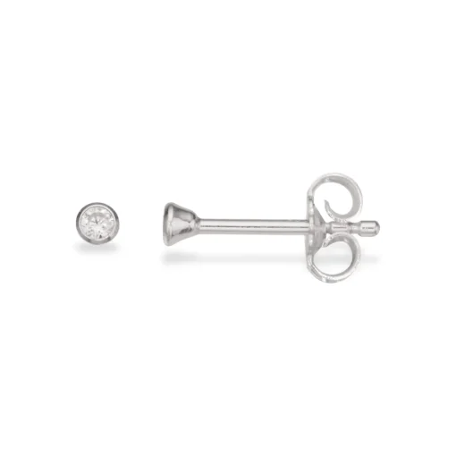 Scrouples - Sølv øreringe med sten, 2mm - 112012