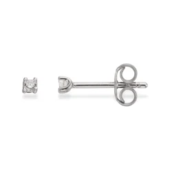 Scrouples - Sølv ørestik med zirkonia, 2mm - 139692