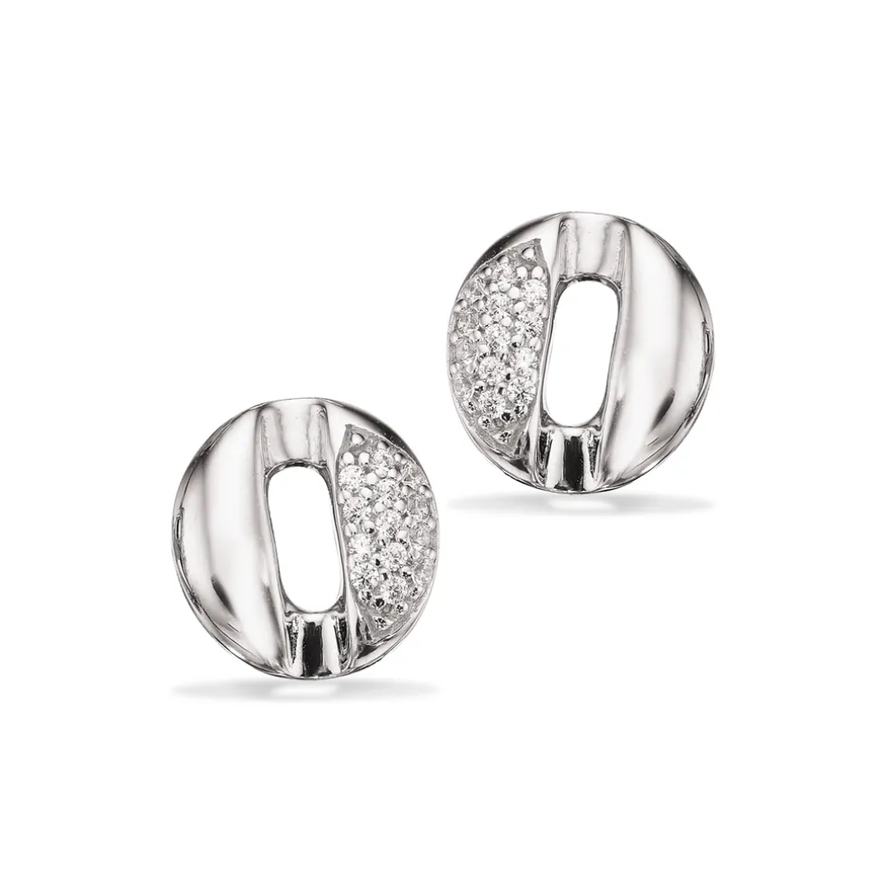 Scrouples - Sølv ørestikker med syntetiske zirkonia - 152862