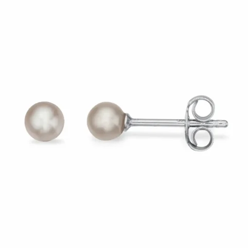 Scrouples - Sølv ørestikker med ferskvandsperle, 5 - 5,5mm - 110592slet