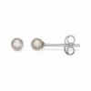 Scrouples - Sølv ørestikker med ferskvandsperle, 4 , 4,5mm - 110582