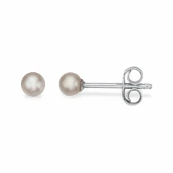 Scrouples - Sølv ørestikker med ferskvandsperle, 4 , 4,5mm - 110582
