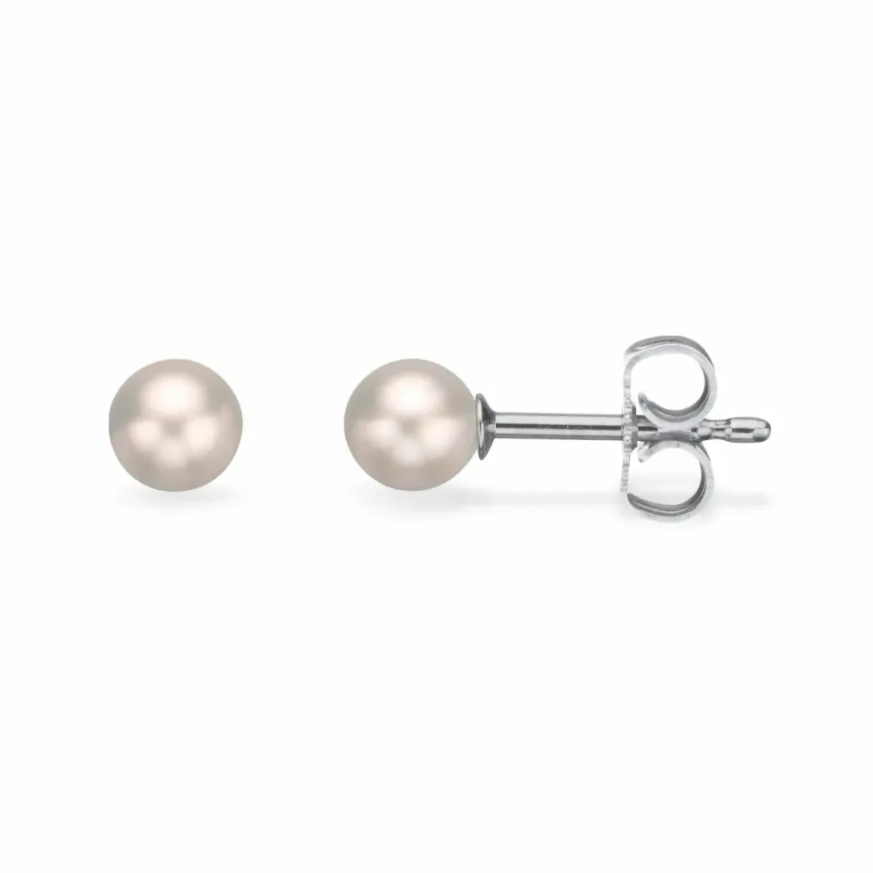 Scrouples - Sølv ørestikker med kultur perle, 5 - 5,5mm - 1022