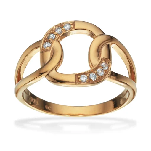 Scrouples - Sølv ring forgyldt med sten - 727092