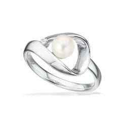 Scrouples - Sølv ring med ferskvands kultur perle - 729962