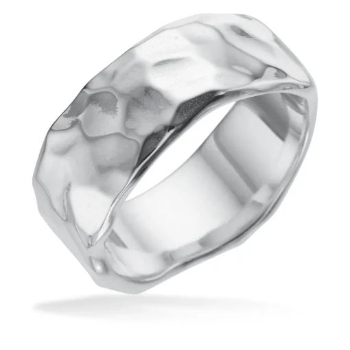 Scrouples - Sølv ring med hamret struktur - 726352