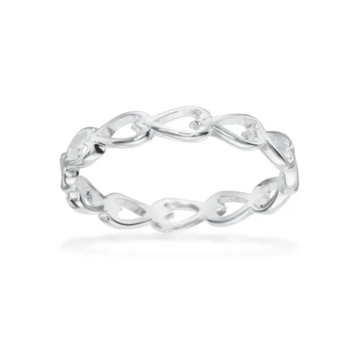 Scrouples - Sølv ring til barn med hjerter - 726272