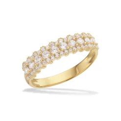 Scrouples - SoHo ring i forgyldt sølv med sten - 730172