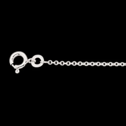 Scrouples - Standard halskæde, rund anker i sølv, 42+3cm - 41032,42-45