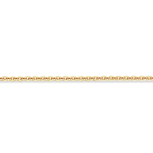 Scrouples - Standard halskæde, rund anker i forgyldt sølv, 50cm - 41032,50fg