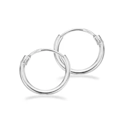 Scrouples- Sølv creoler 11mm med vip lås - 190002