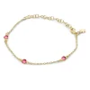 SFB - Armbånd i forgyldt med pink krystaller - 1585-2-183