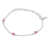 SFB - Armbånd i sølv med pink krystaller - 1585-1-183