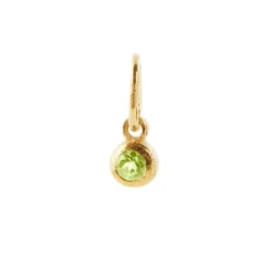 SFB - Forgyldt sølv vedhæng med lyse grøn peridot - 1555-2-135