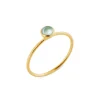 SFB - Guld belagt sølv ring med grøn kvarts - 1686-2-107