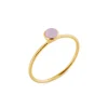 SFB - Guld belagt sølv ring med lyserød krystal - 1686-2-112