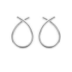 SFB - Øre hoops i sølv, mellem, blank - 5360-1-BLANK