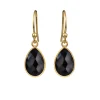 SFB - Ørekroge med facet slebet sort onyx - 4068-2-101