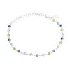 SFB - Sølv armbånd med topas, ametyst og peridot - 1433-1-557