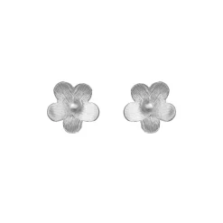 SFB - Sølv ørestikker med forglemmigej blomster, 7mm - 5158-1-7