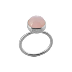 SFB - Sølv ring med lyserod krystal - 1678-1-112