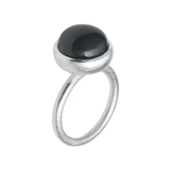 SFB - Sølv ring med sort agat - 1660-1-101