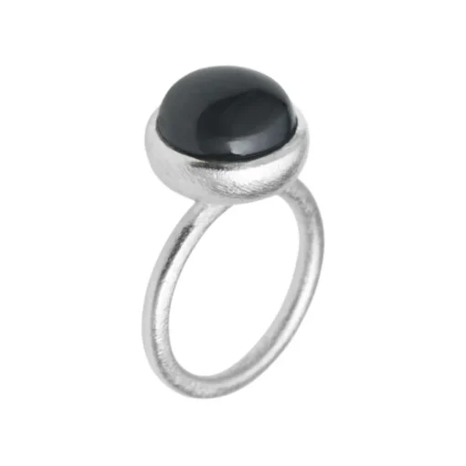 SFB - Sølv ring med sort agat - 1660-1-101
