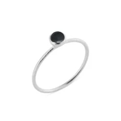 SFB - Sølv ring med sort agat - 1686-1-101
