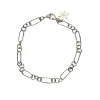 SFB -  Sterling sølv armbånd med hamret Figaro mønster - 1918-1-21