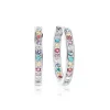 Sif Jakobs - Corte sølv øreringe med farvede sten, 15mm - e1540-xcz