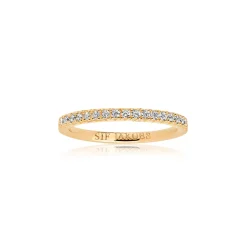 Sif Jakobs - Ellera guldbelagt sølv alliance ring - r2869-cz(yg)