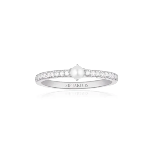 Sif Jakobs - Ellera Perla ring i sølv med sten - r12284-cz-ss