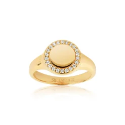 Sif Jakobs - Follina piccolo forgyldt sølv ring med sten - r11577-cz-yg