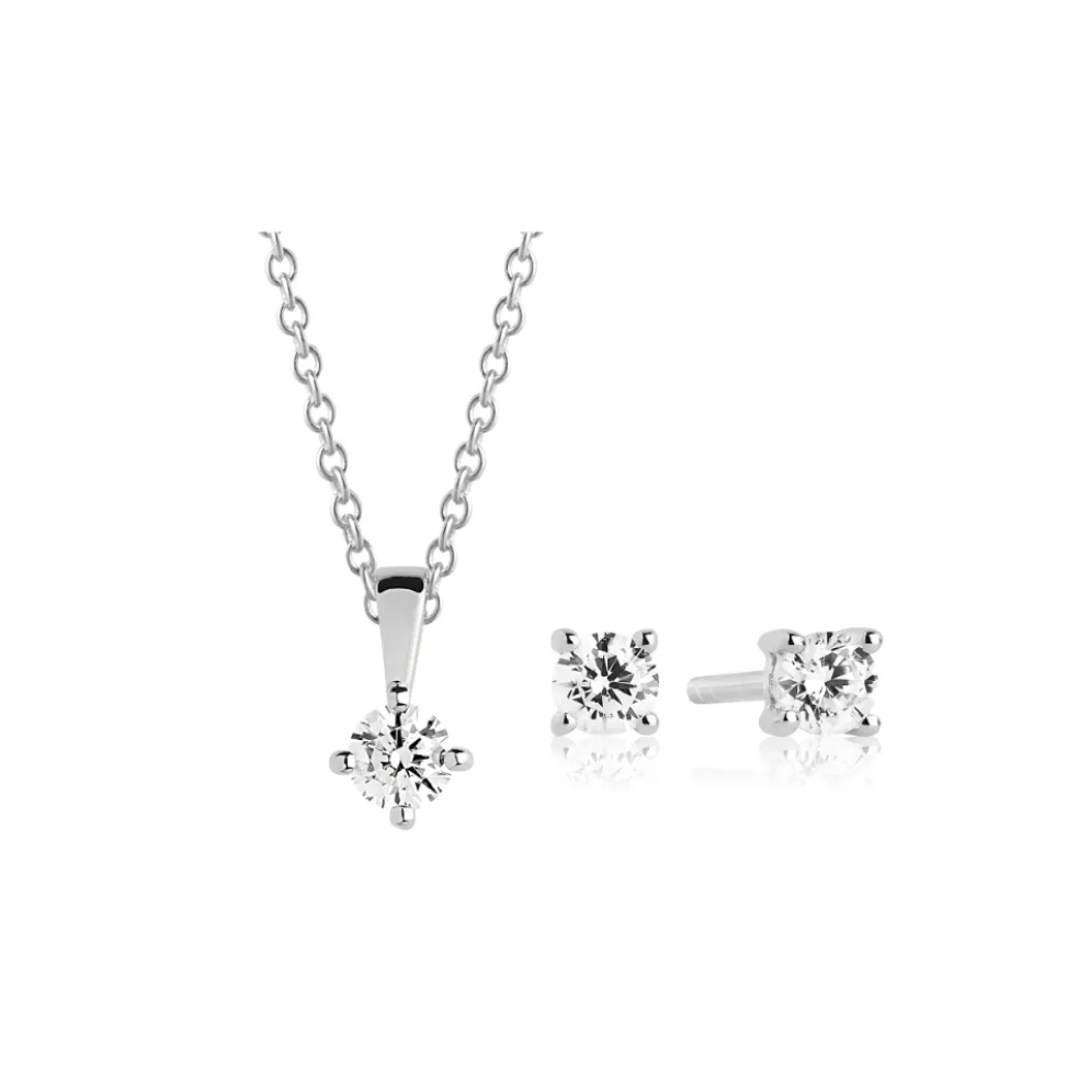 Sif Jakobs - Princess round smykkesæt i sølv - p4mrde3mrd-cz