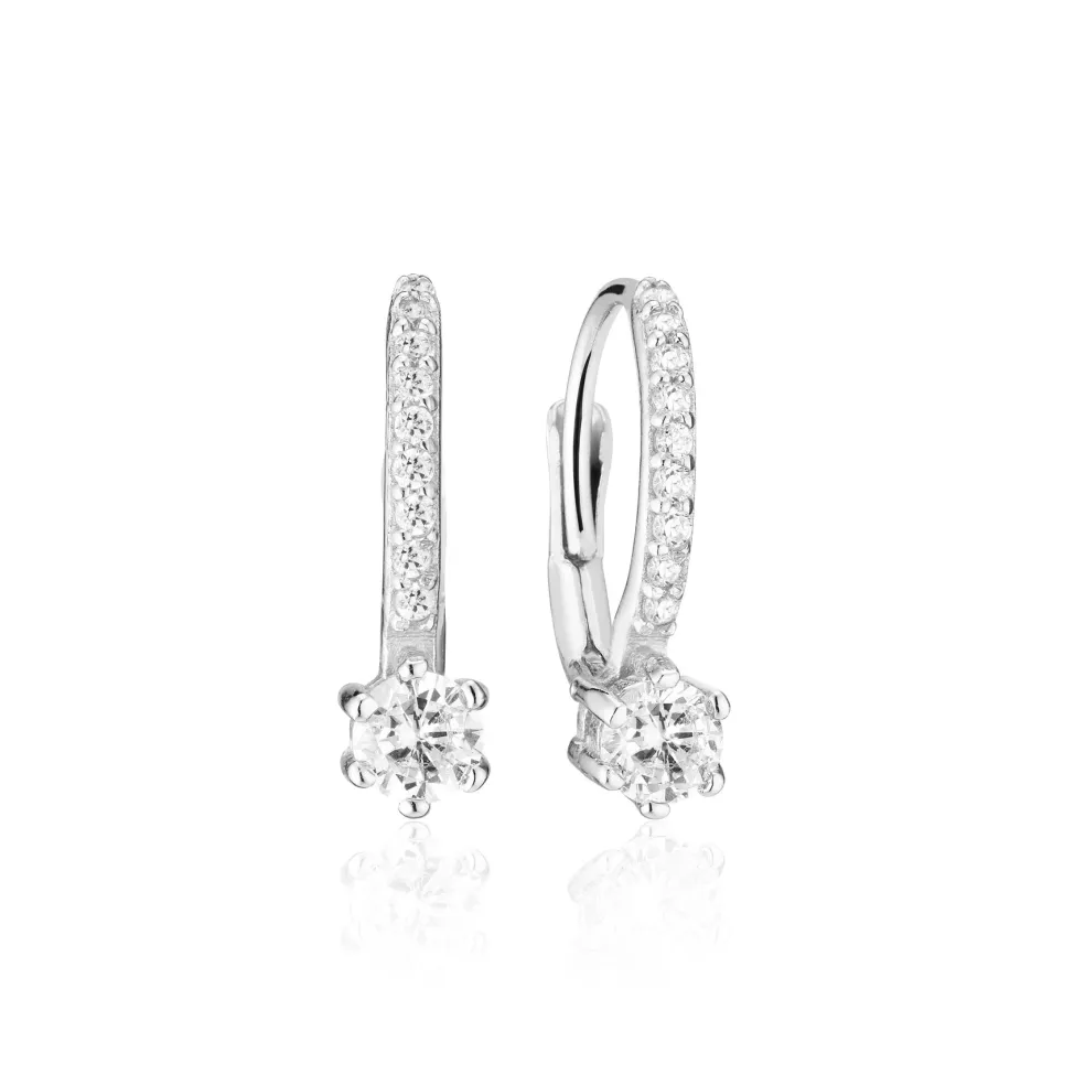 Sif Jakobs - Rimini altro øreringe i sølv med sten - e22112-cz-ss