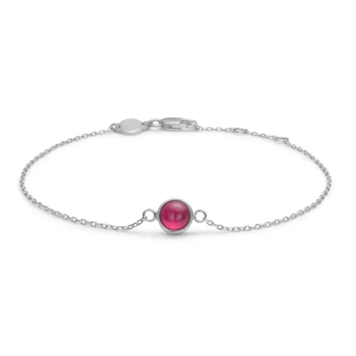 Sølv armbånd med Rubin fra mads Z-2154022