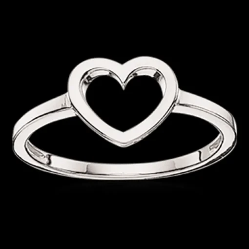 Sølv hjerte ring fra Scrouples - W7362