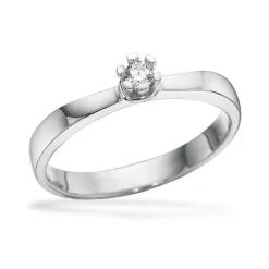 Sølv ring med klar sten-724572