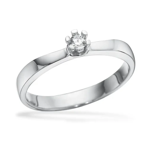 Sølv ring med klar sten-724572