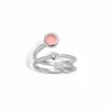 Sølv ring med rosakvarts fra Blossom-21631523-56