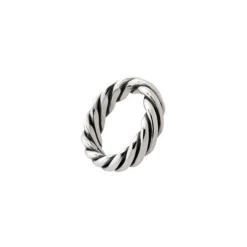 Snoet sølv fingerring - 203409
