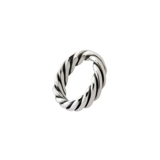 Snoet sølv fingerring - 203409