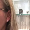 Solitaireørestikker med 2 x 0,15 ct brillanter