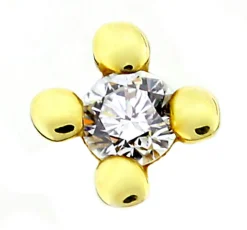 Solitaireørestikker med 2 x 0,20 ct brillanter