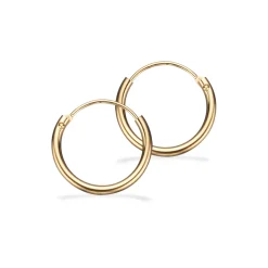 Srouples - Creoler i 8 karat guld, 13 mm - 10123