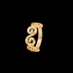 Studio Z - Curiosity guldbelagt sølv ring med snirkler - 7240870