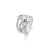 Studio Z - Evergreen sølv ring med farvede zirkonia sten - 8147820