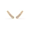 Studio Z - Forgyldte fountain earcrawler med lilla zirkonia - 8217810