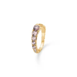 Studio Z - Fountain guldbelagt sølv ring med lilla zirkonia - 8247810