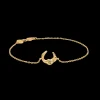 Studio Z - Lunar armbånd i guldbelagt sølv med grøn sten - 7257883